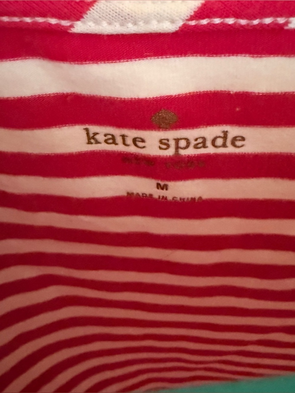EUC Kate Spade Boat Neck Striped Bow Top - Picture 3 of 8